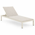 Bain de soleil 200 x 65 cm aluminium beige dossier réglable