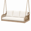 Banquette suspendue de jardin 180 x 75 x 70 cm en bois beige style naturel