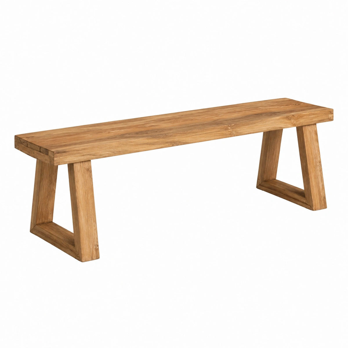 Banc 160 x 35 x 45 cm en bois massif naturel style rustique